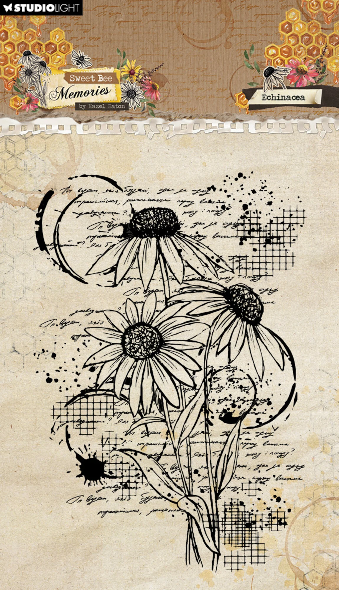 Studio Light Sweet Bee Memories Clear Stamp Echinacea 