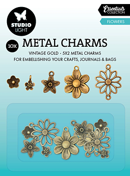 Studio Light Flowers Essentials Metal Charms (10pcs) 