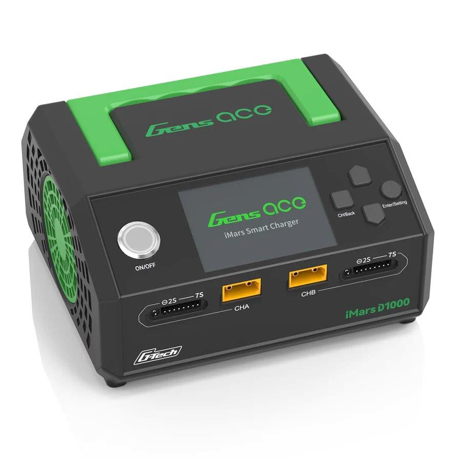 Gens ace iMars D1000 Smart Charger | Dual Channel | AC 1000W | G-Tech - 2