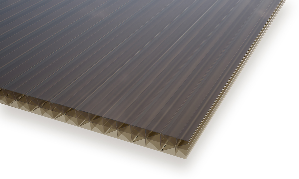 Terrace Komplett Altantak Multiglas 16 mm Rök L:3117 B:3066 - 3