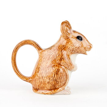 Kanna mini Wood Mouse, handmålat stengods från Quail Ceramics