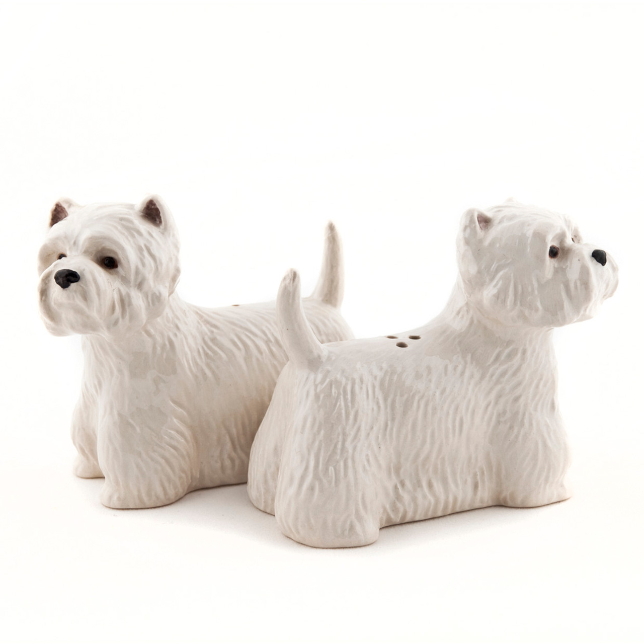 Salt & peppar Westie, handmålat stengods från Quail Ceramics - 2