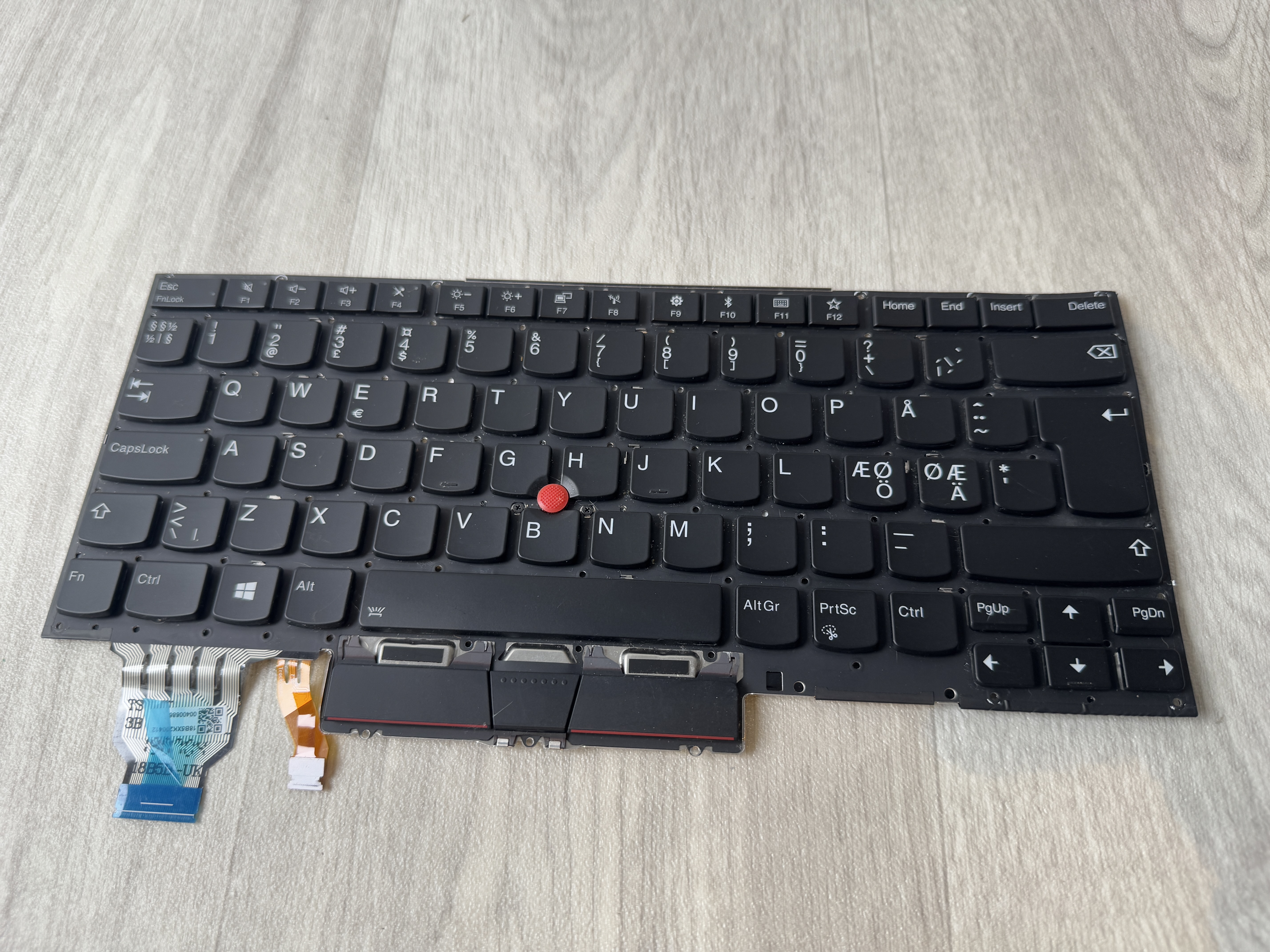Nordic Backlit Keyboard for Lenovo Thinkpad X1 Carbon Gen 7th 8th SN20W73723 SN20W73759