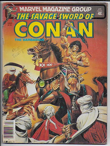 Savage Sword of Conan # 63 GD/VG Litet klotter