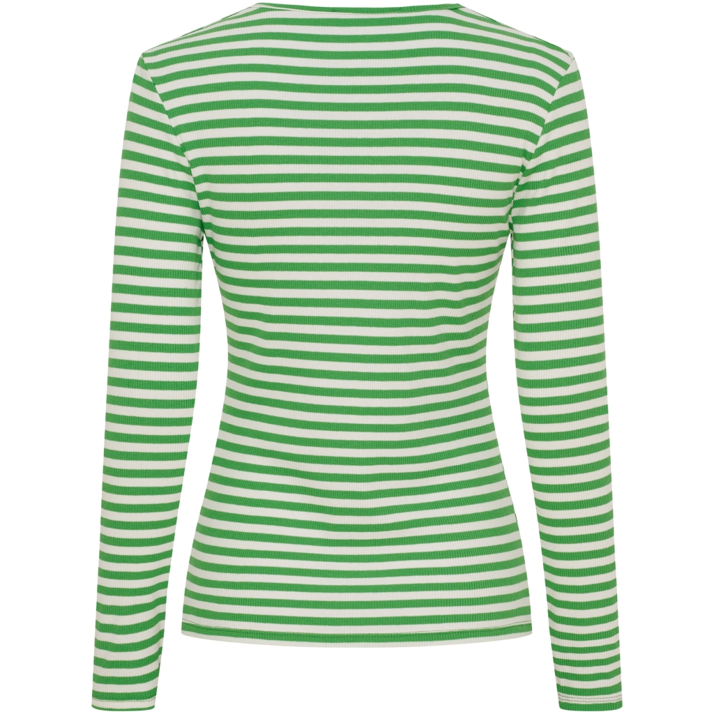 T-Shirt / Ljusgrön- Benvit