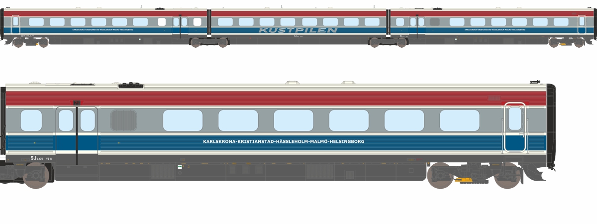 SJ Y2 1375 (CJF Ljunggren), Kustpilen (DC m ljud)