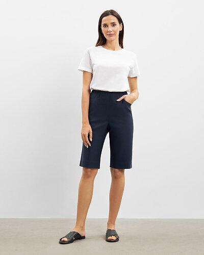 Mirakelshorts Kelly viskos regular marinblå