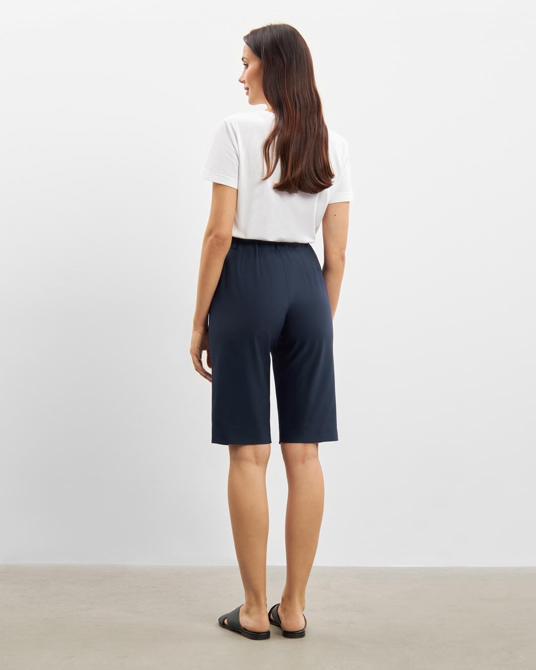 Mirakelshorts Kelly viskos regular marinblå - 2