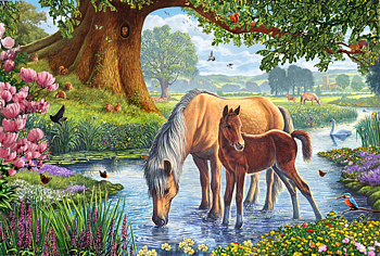 Horses by the Stream, 150 Bitar Schmidt