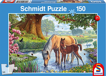 Horses by the Stream, 150 Bitar Schmidt