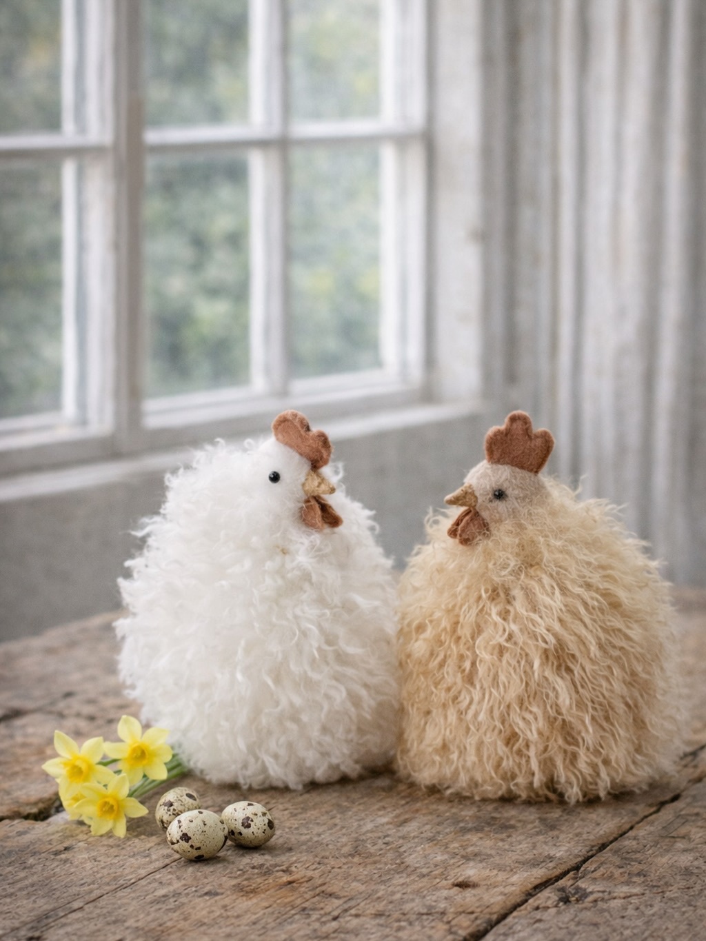 Rooster - White - Standing Decoration - Easter Decoration - 23x10 cm - 4