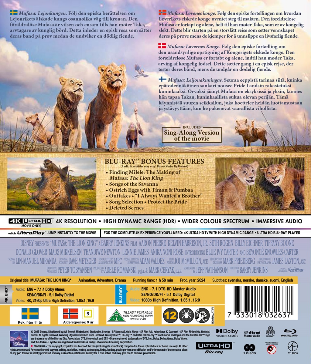 Mufasa: The Lion King (4K Ultra HD + Blu-ray) - 2
