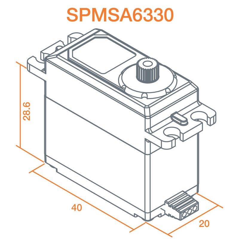 Spektrum A6330 Digital HV Brushless High Torque High Speed MG Aircraft Servo - 4
