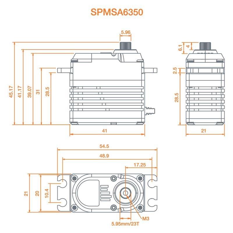 Spektrum A6350 Ultra Torque / High Speed Brushless HV Servo - 5