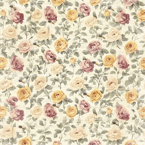 Papper Scrapbooking  Reprint - Summer Roses   -  12x12 (30,5 x 30,5 cm)