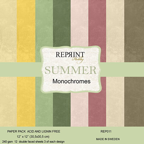 Paperpack Reprint - Summer  Monochromes -  12x12