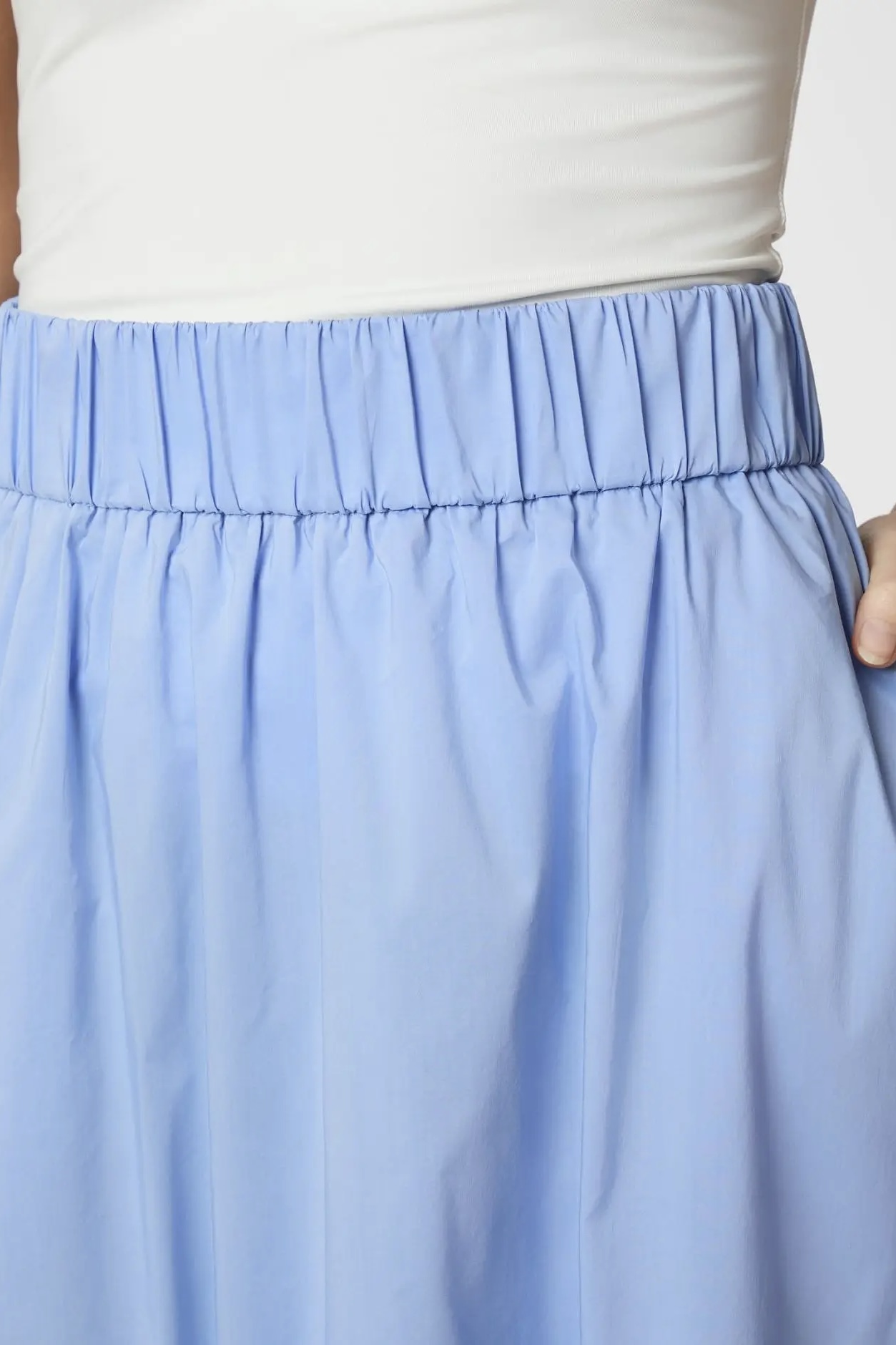 Neo Noir  - Yara Poplin Skirt Sky Blue - 4