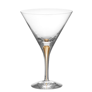 Orrefors Intermezzo Gold Martini set of 2