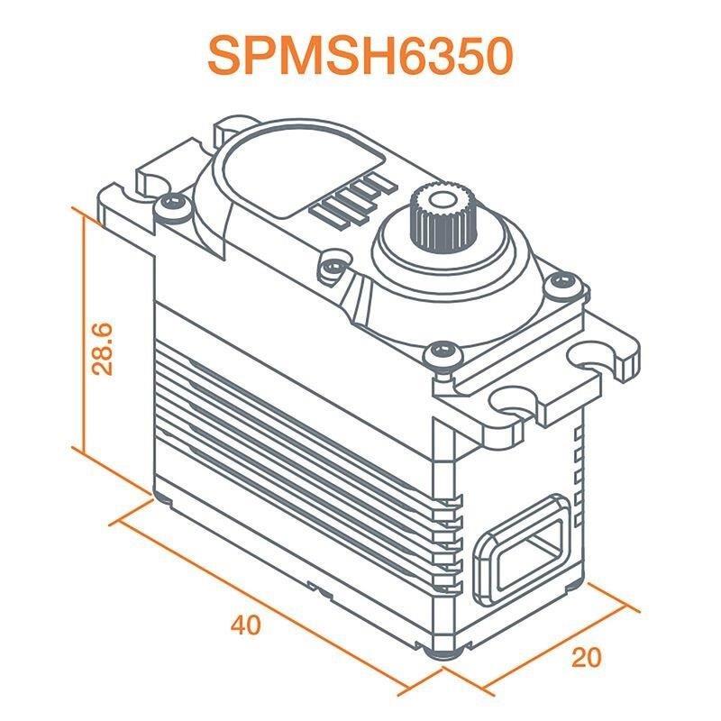 Spektrum H6350Standard Digi HV Brshlss Ultra Torque High Speed Heli Cyclic Servo - 5