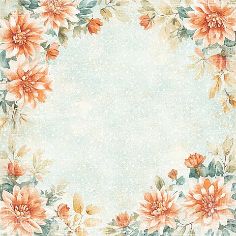 Papper Scrapbooking  Reprint - The Beach Flower Corner   -  12x12 (30,5 x 30,5 cm)