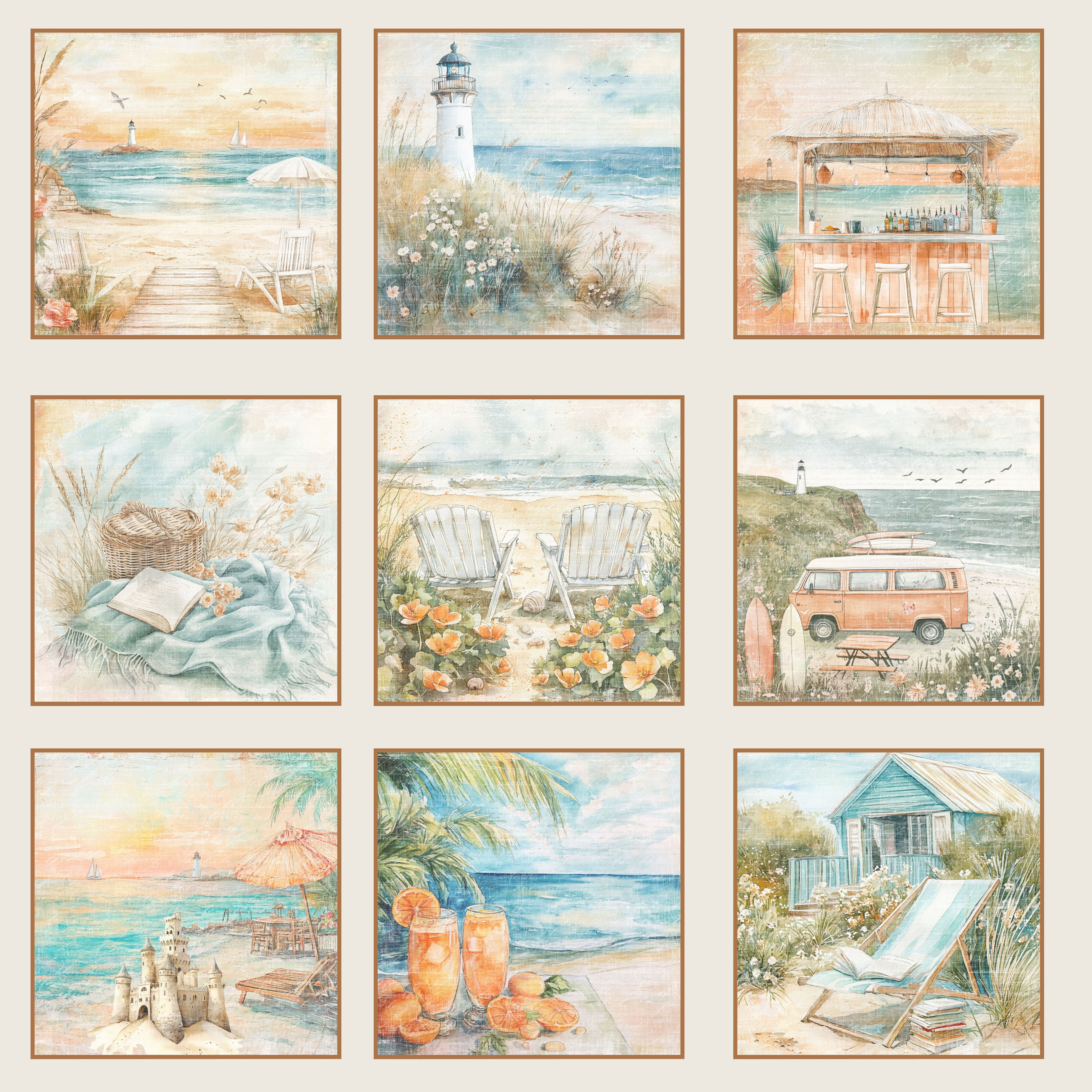 Paperpack Reprint - The Beach  Collection -  6x6 - 10