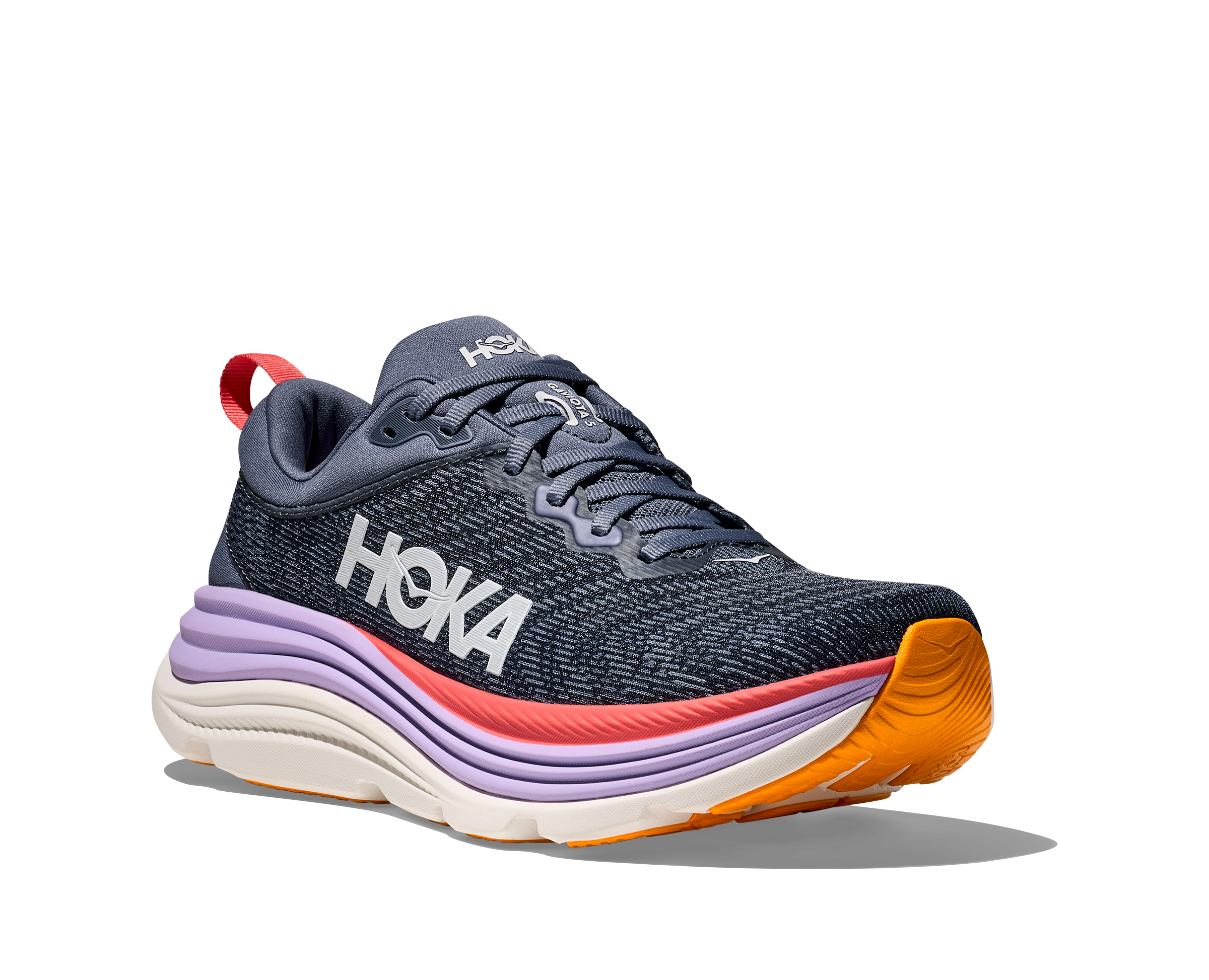 Hoka One One W Gaviota 5 Wide - Anchor/Grapefruit - 4