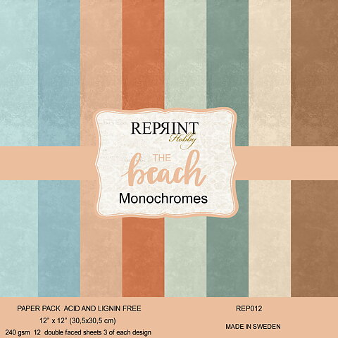 Paperpack Reprint - The Beach  Monochromes -  12x12