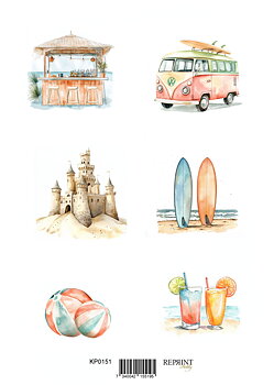 Papper Klippark - The Beach  -  A4