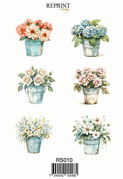 Stickers Reprint - The Beach Collection Flowers -  11x16 cm