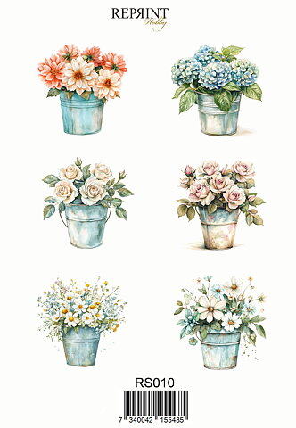 Stickers Reprint - The Beach Collection Flowers -  11x16 cm