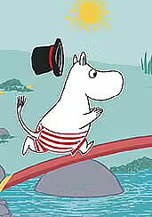 Mumin mini dubbelvikt kort - Running
