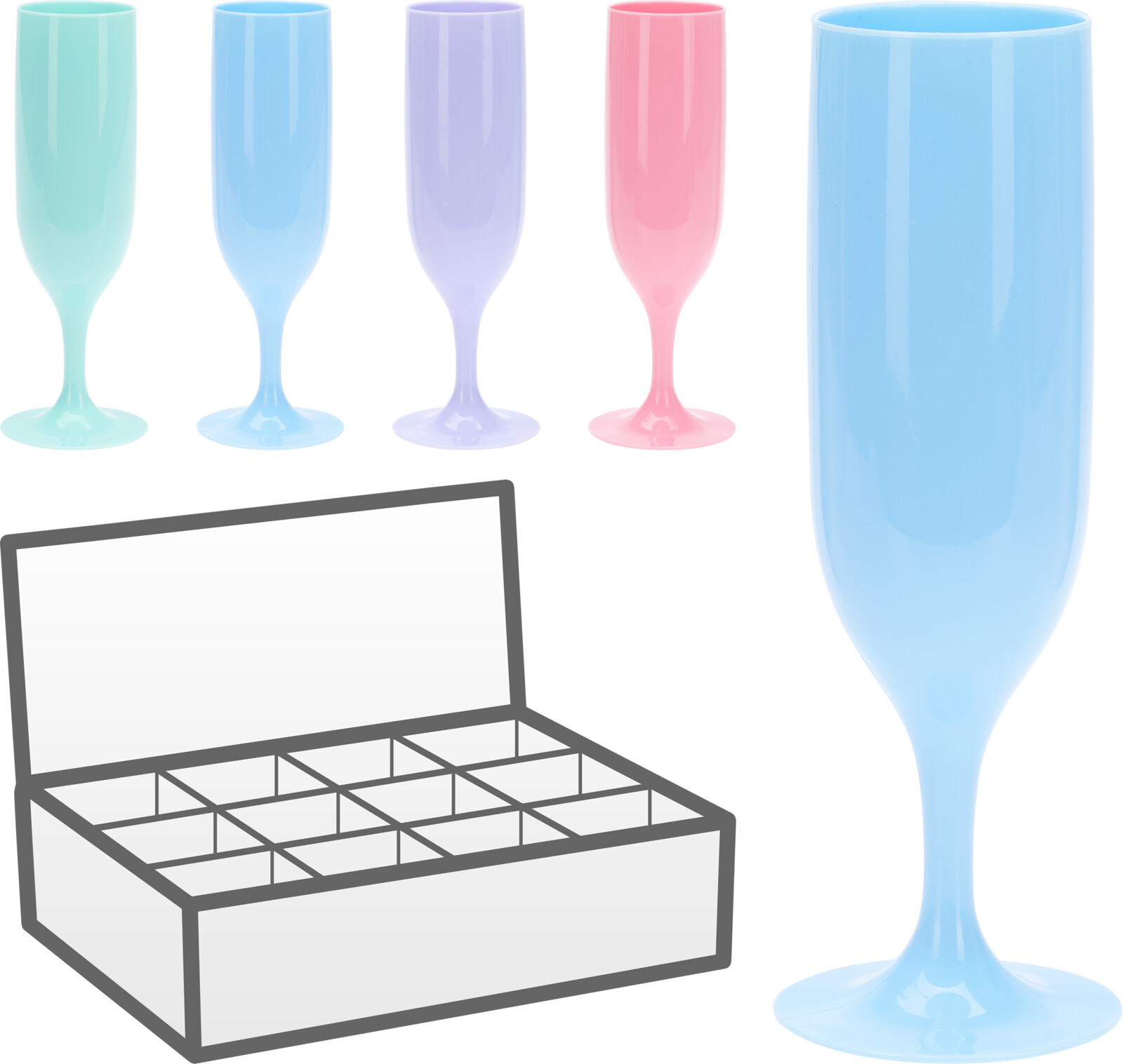 Plast champagneglas