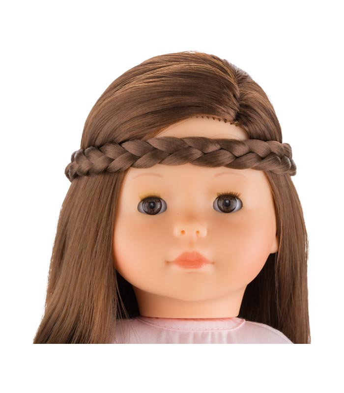 Corolle Dockaccessoar Hårband fläta brun - 3