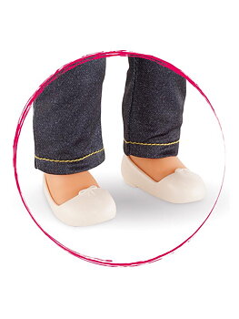Corolle Dockskor Ballet Flat Shoes Ivory