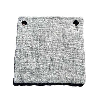 Wooldesign stolsdyna i tovad ull, 37x37 cm, ljusgrå