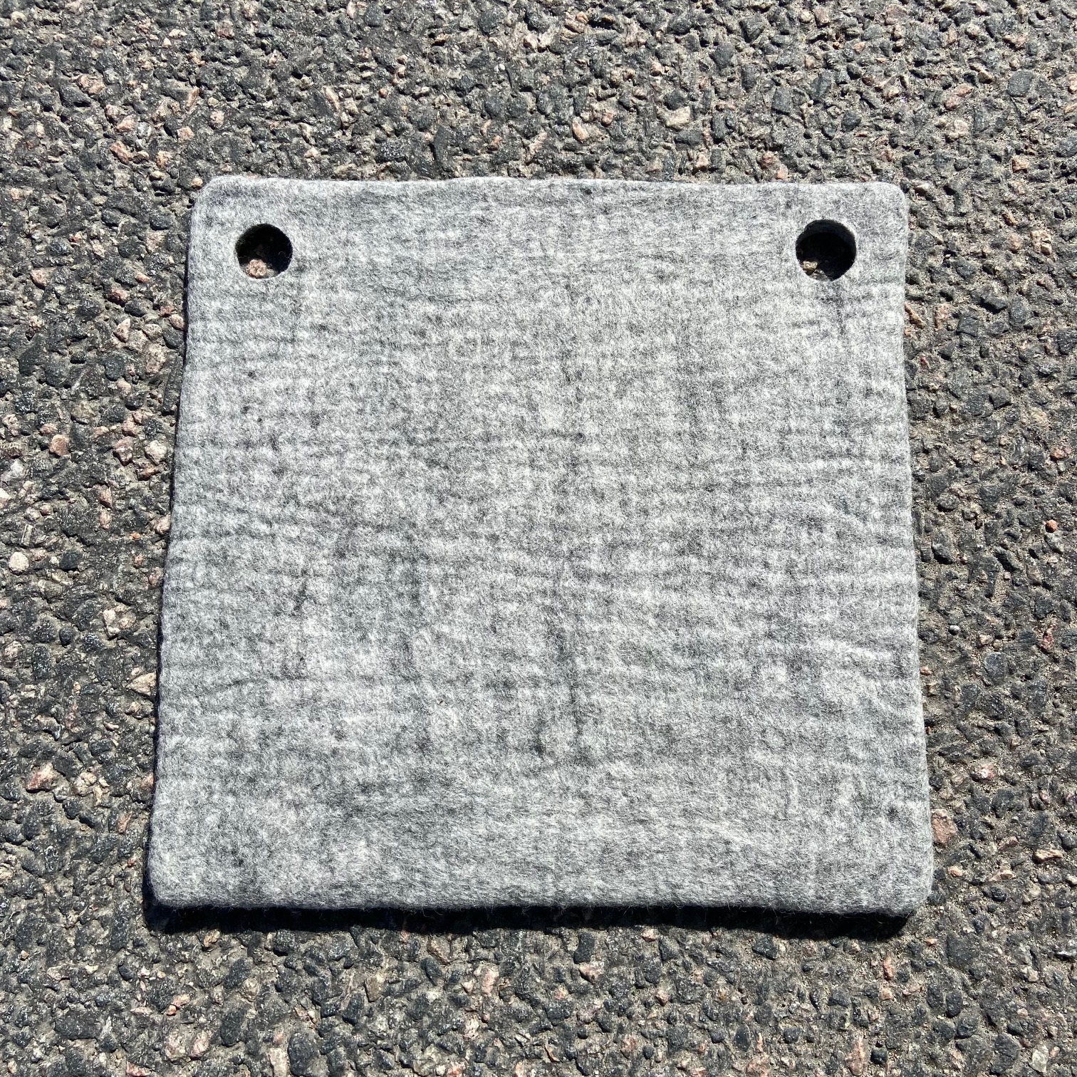 Wooldesign stolsdyna i tovad ull, 37x37 cm, ljusgrå - 2