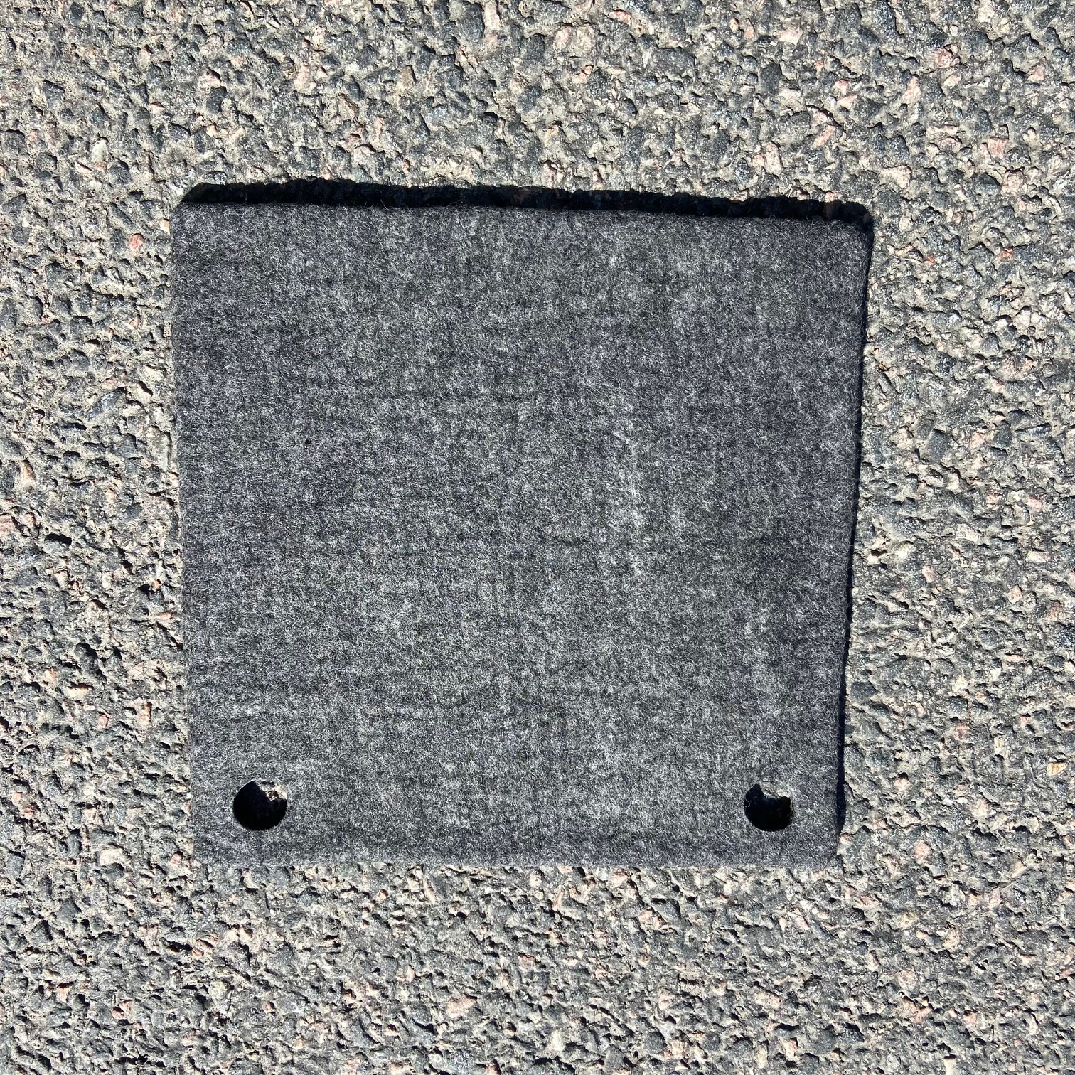 Wooldesign stolsdyna i tovad ull, 37x37 cm, grafitgrå