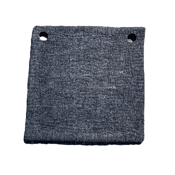 Wooldesign stolsdyna i tovad ull, 37x37 cm, svartgrå