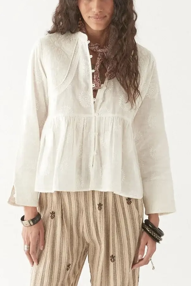 Maison Hotel - Ariana Blouse Mosaique Ivory