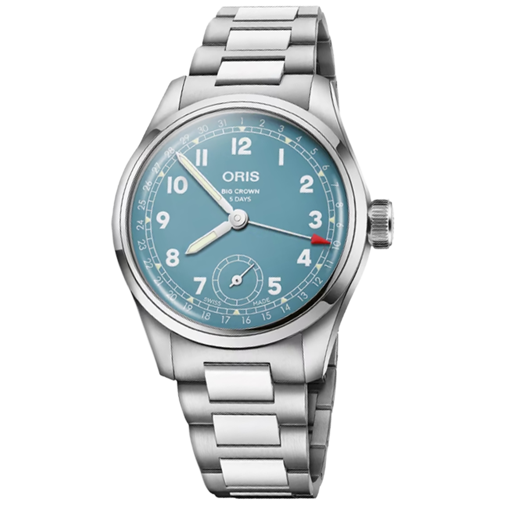 01 473 7786 4065-07 8 19 06 Oris Big Crown Pointer Date Caliber 473, 38 ljusblå