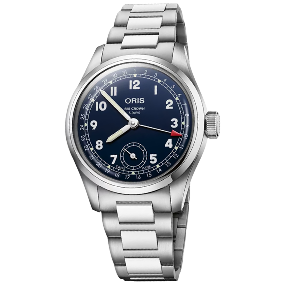 01 403 7776 4065-07 8 19 06 Oris Big Crown Pointer Date Caliber 403, 38 mörkblå