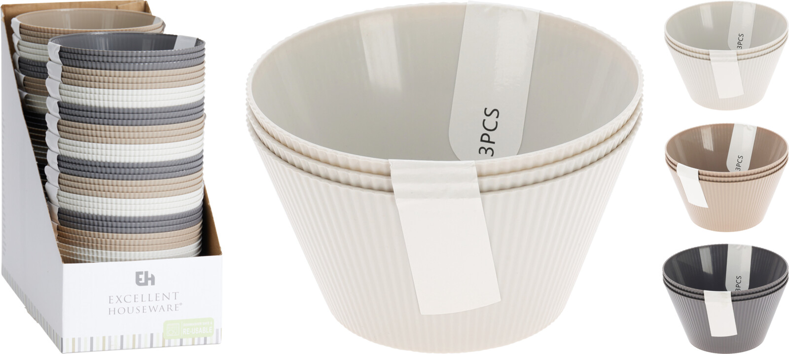 Skål PP 12x6,9cm 3-pack