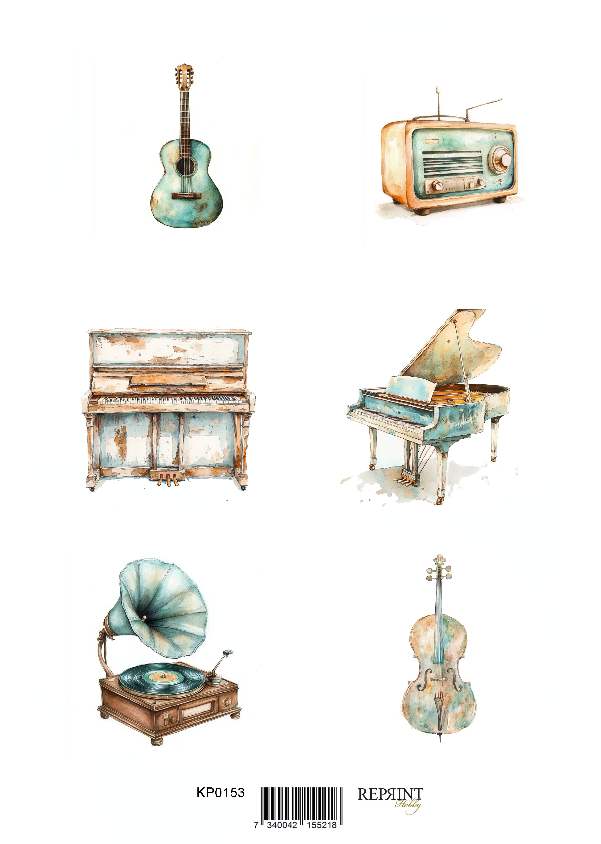 Papper Klippark - Vintage  Instruments-  A4