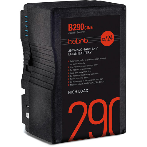 Batteria agli ioni di litio Bebob B290Cine 14,4/28,8V 294Wh con montaggio B