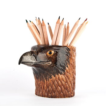 Pennkopp Eagle, Handmålat stengods från Quail Ceramics