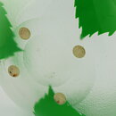 Paul Hoff (1970s) Glass Bowl  with Leaves and Berries Relief Decor 15 cm