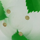 Paul Hoff (1970s) Glass Bowl  with Leaves and Berries Relief Decor 15 cm