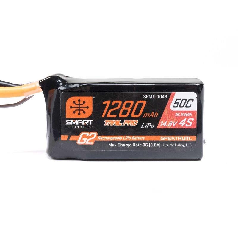 Spektrum 14.8V 1280mAh 4S 50C Smart G2 Trail Pro LiPo Battery: IC3 - 3