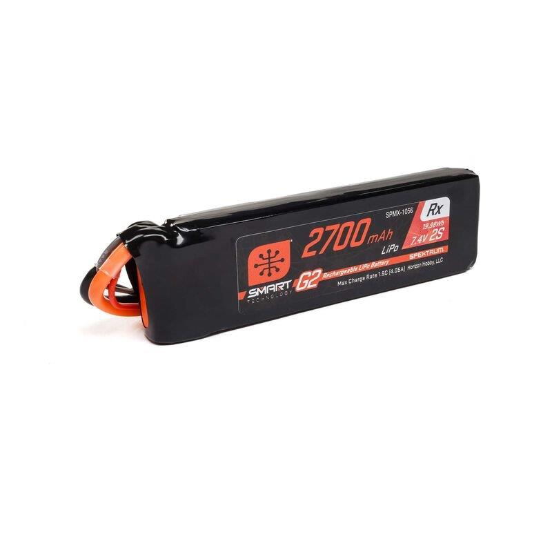 Spektrum 7.4V 2700mAh 2S 15C Smart G2 Receiver LiPo Battery: IC3 - 3