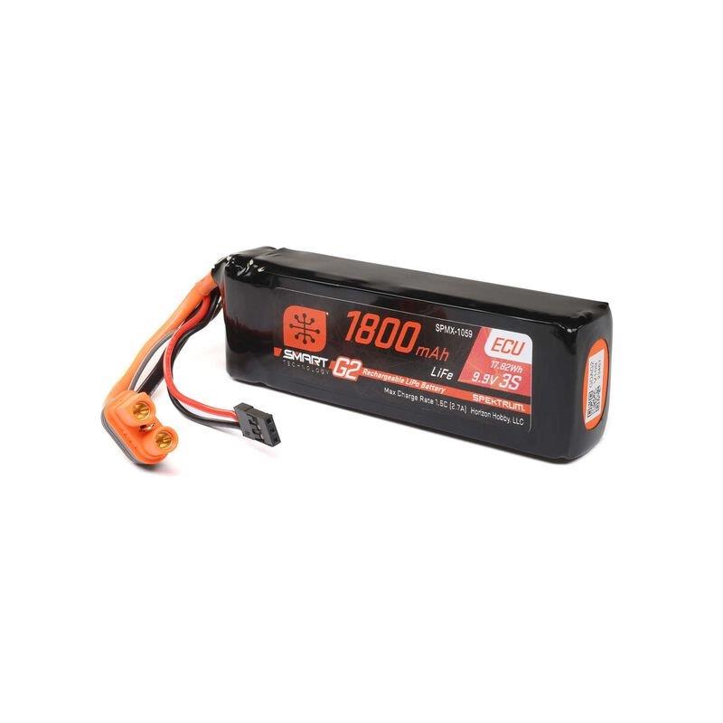 Spektrum 11.1V 1800mAh 3S 10C Smart G2 ECU LiFe Battery: IC3